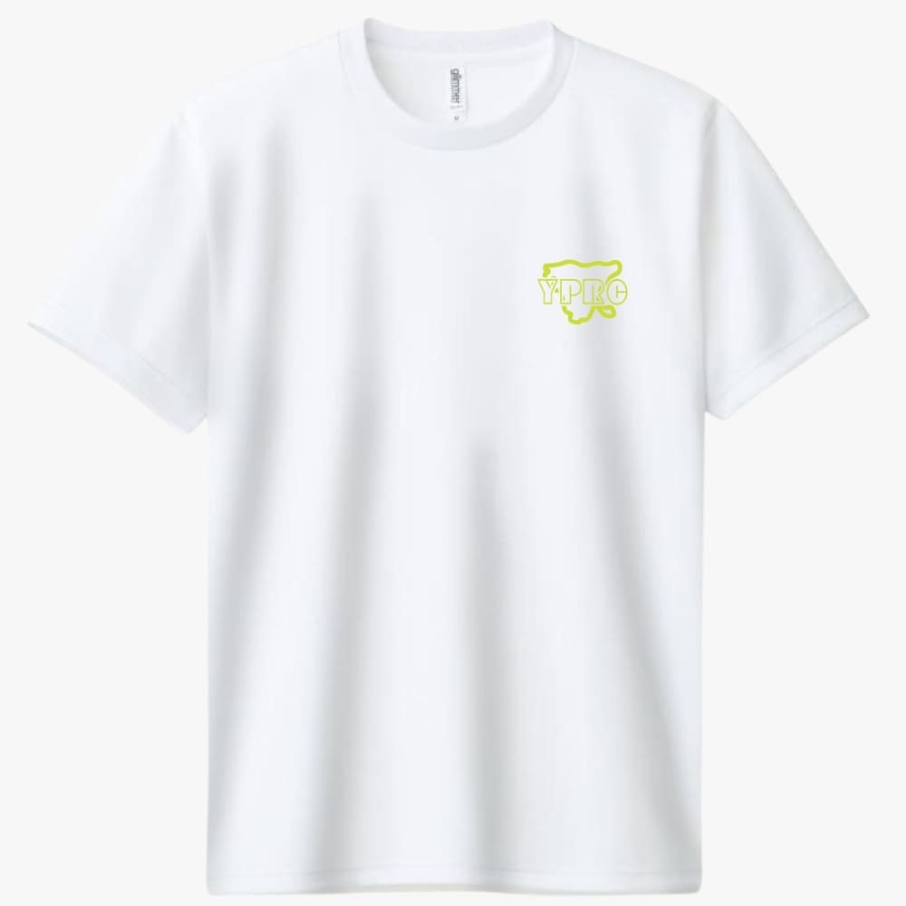 YPRC 러닝크루 드라이 라운드 티셔츠 연두 로고