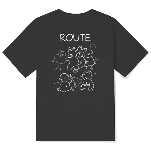 route crew 오버핏 티셔츠 일러스트디자인