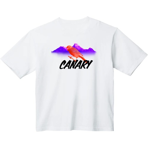 CANARY 클라이밍크루 오버핏 티셔츠 빨간새 블랙로고