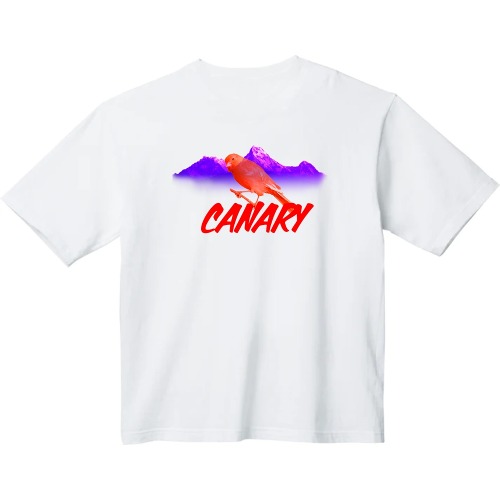 CANARY 클라이밍크루 오버핏 티셔츠 빨간새 레드로고