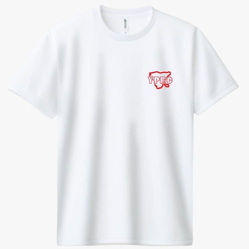 YPRC 러닝크루 드라이 라운드 티셔츠 레드 로고