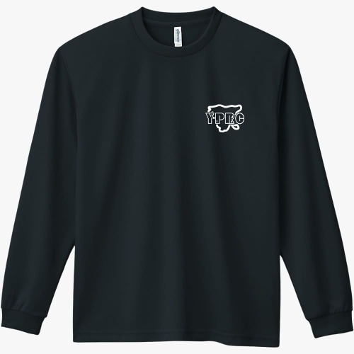 YPRC 러닝크루 드라이 라운드 긴팔 티셔츠 화이트 로고