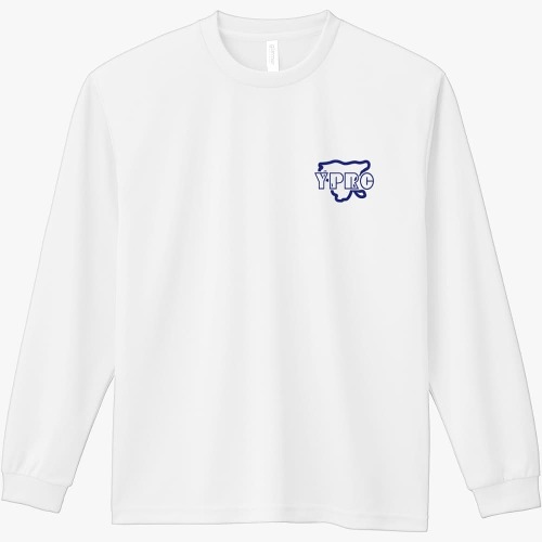 YPRC 러닝크루 드라이 라운드 긴팔 티셔츠 네이비 로고