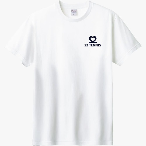 22 TENNIS 크루 베이직 라운드 티셔츠 22하트 로고